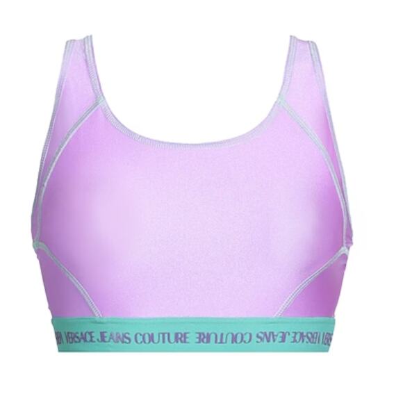 Versace Jeans Collection Visible Stitching Sports Top lilac - Picture 2 of 10